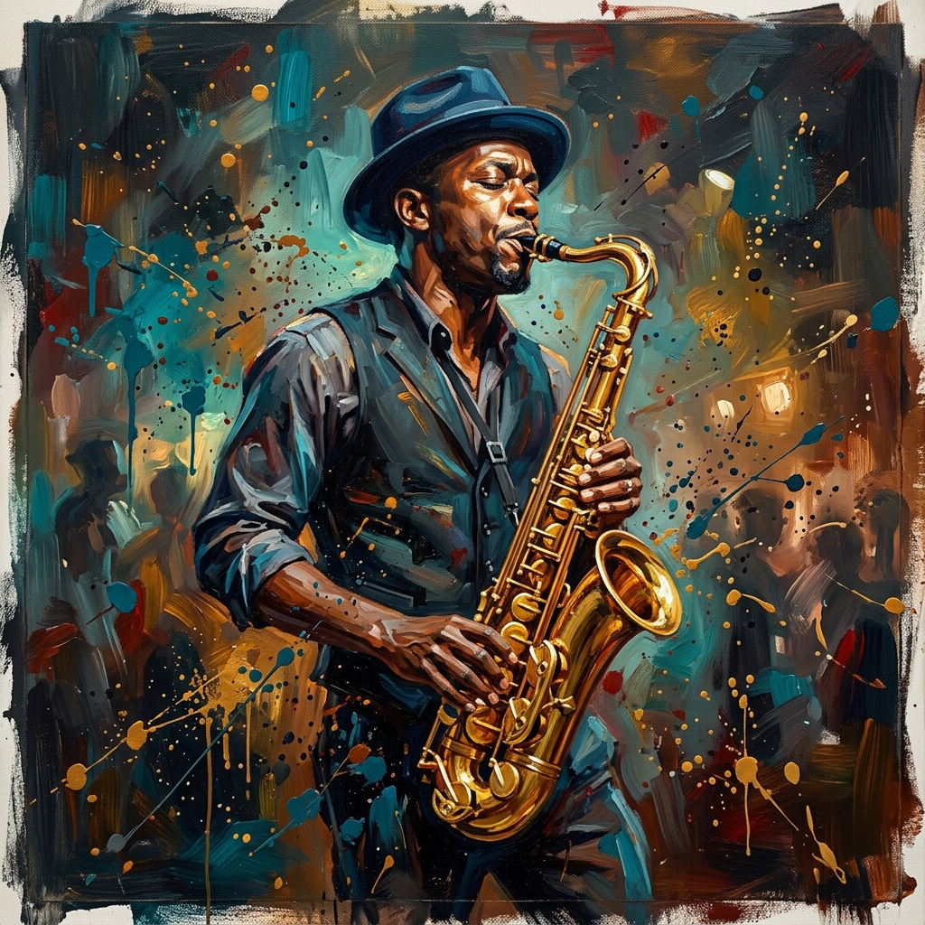 Blues Saxophone Artwork
